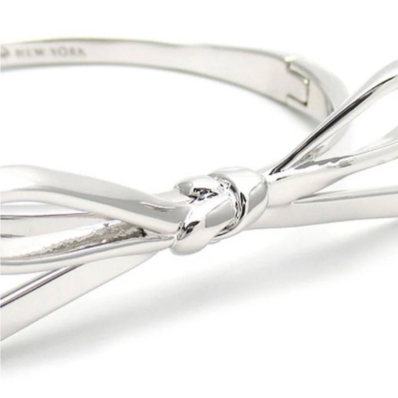 Kate Spade Skinny Mini Bow Bangle Bracelet - Silver - Picture 5 of 5